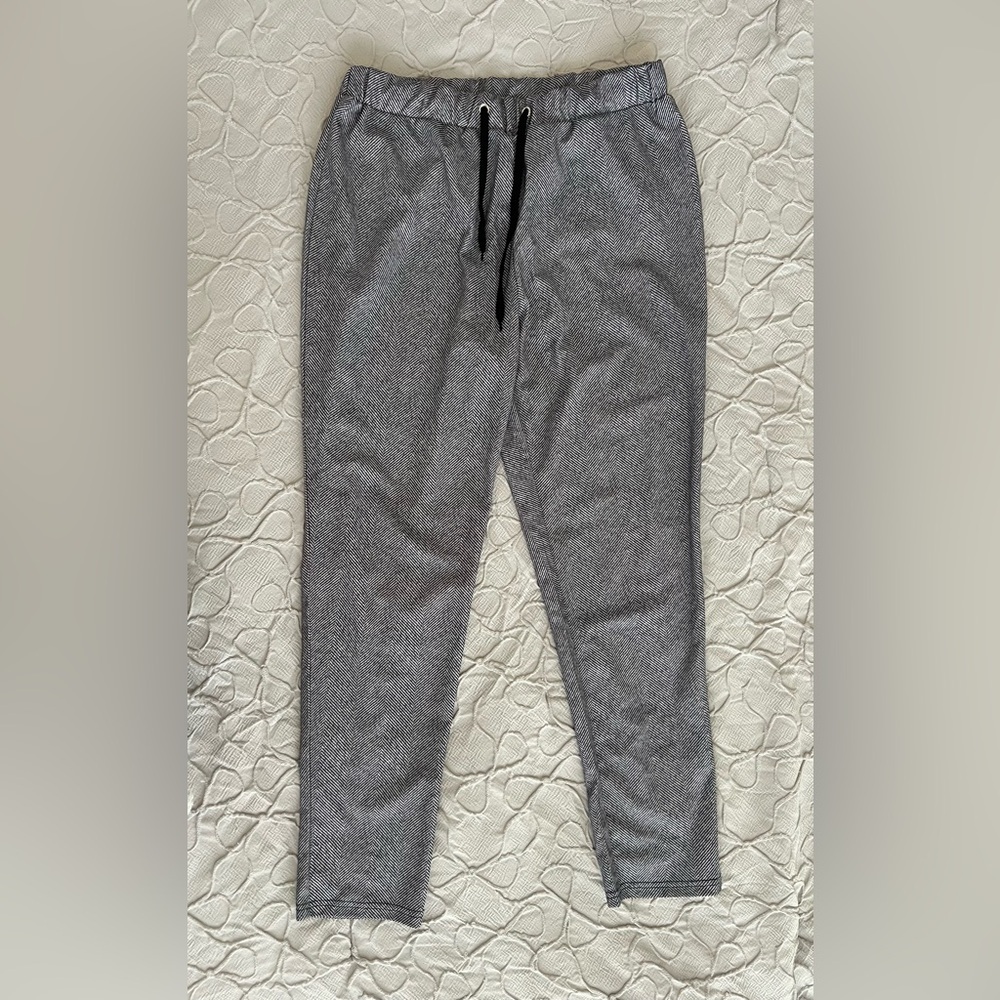 Women Jogger Pants Size XL Sweatpants Stretch Black Gray (0664)